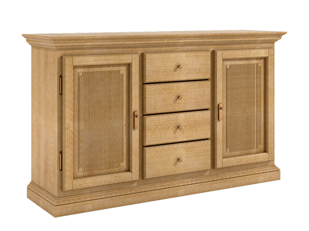 Sideboard Anrichte 2 Türen 4 Schubladen Duett B 162 H 87 cm Pinie massiv Pinie karamell