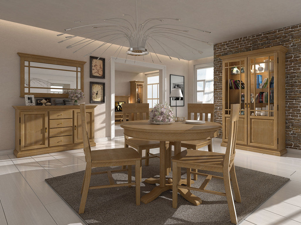 Sideboard Anrichte 2 Türen 4 Schubladen Duett B 162 H 87 cm Pinie massiv Pinie karamell