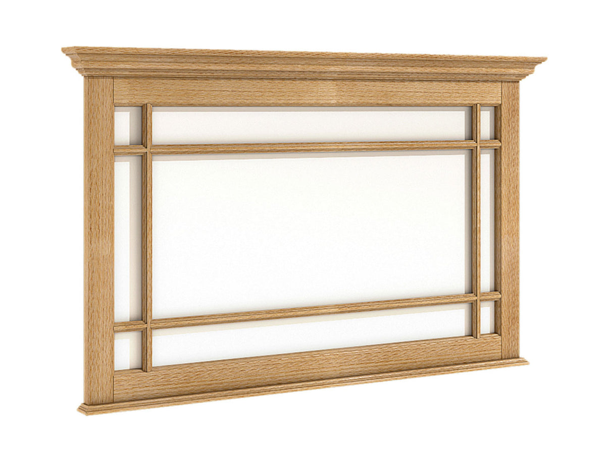 Sideboard Set Duett mit Wand-Spiegel 212 x 213 cm Pinie massiv Pinie karamell