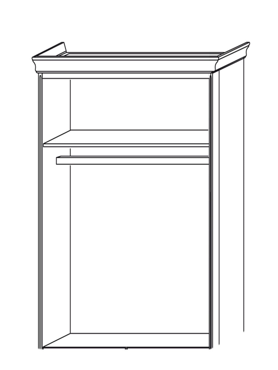 Kleiderschrank Dreams 2/3/4/5/6-türig, Höhe 228 cm, mit Holztüren, Absetzung Wildeiche Breite 113 cm