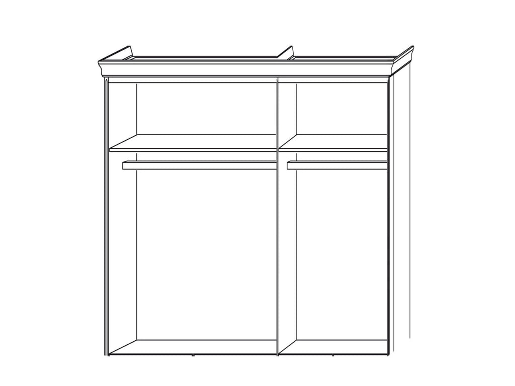 Spiegeltüren-Kleiderschrank Dreams 3/4/5/6-türig, Höhe 228 cm, Absetzung Wildeiche Breite 163 cm
