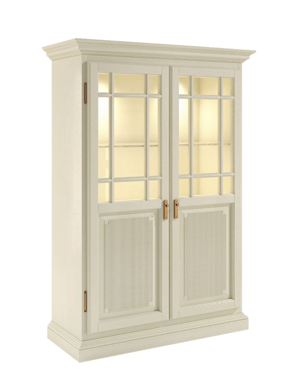 Vitrine Highboard Büfett 2-türig Duett B 112 H 160 cm Pinie massiv Pinie lipizano