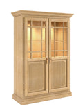 Vitrine Highboard Büfett 2-türig Duett B 112 H 160 cm Pinie massiv Pinie karamell