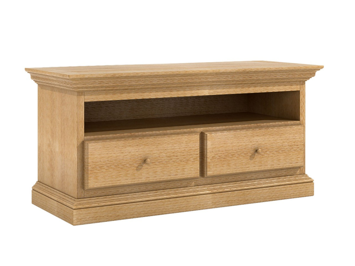 TV Lowboard TV Schrank Duett B 120 H 61 cm 2 Schubladen Pinie massiv Pinie karamell