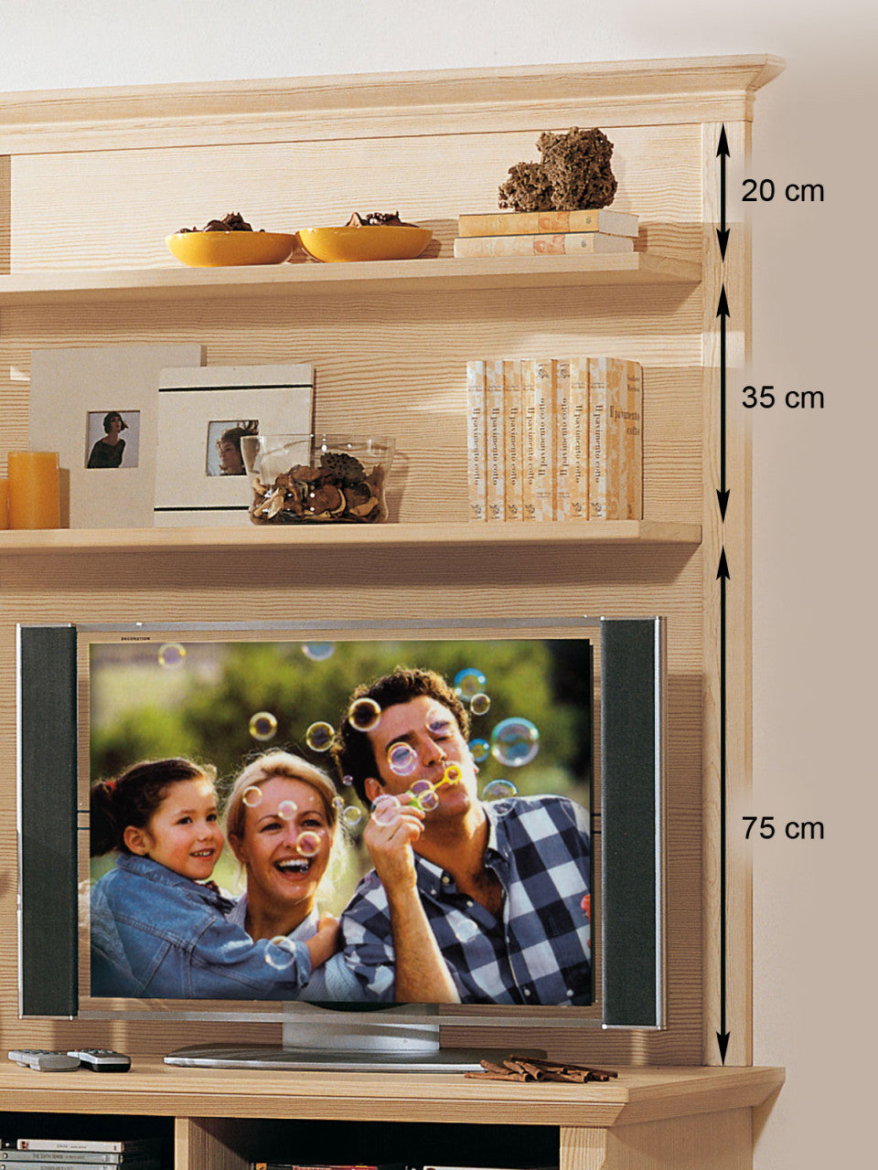 TV Rückwandpaneel TV Schrank Vienna, Pinie massiv