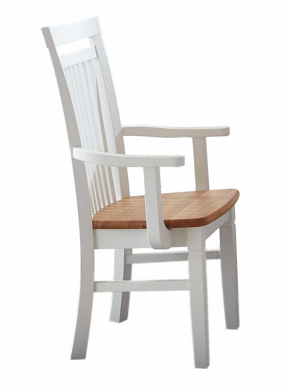 Esszimmer-Stuhl mit Armlehnen Novara/Olbia Pinie Nordica weiß