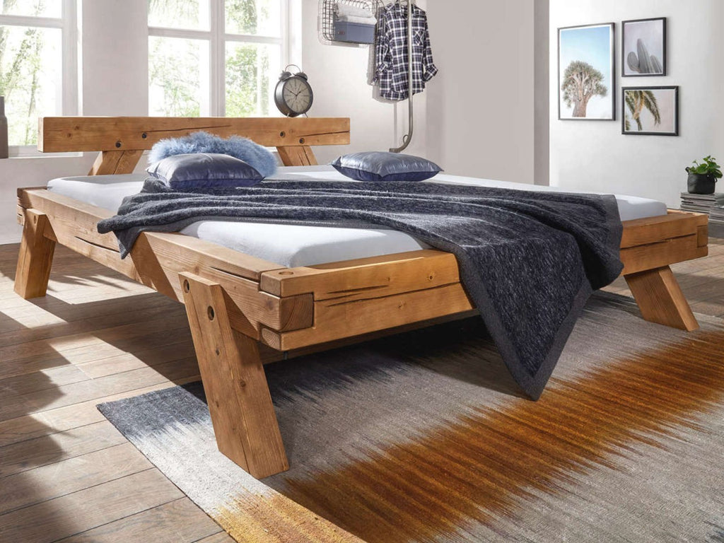 Balkenbett Casaletta Massivholz 180 x 200 cm Pinie Nordica