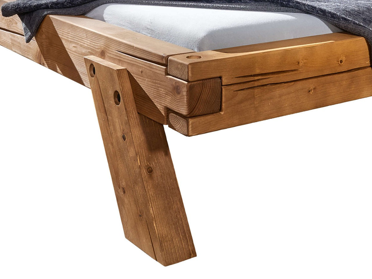 Balkenbett Casaletta Massivholz 180 x 200 cm Pinie Nordica