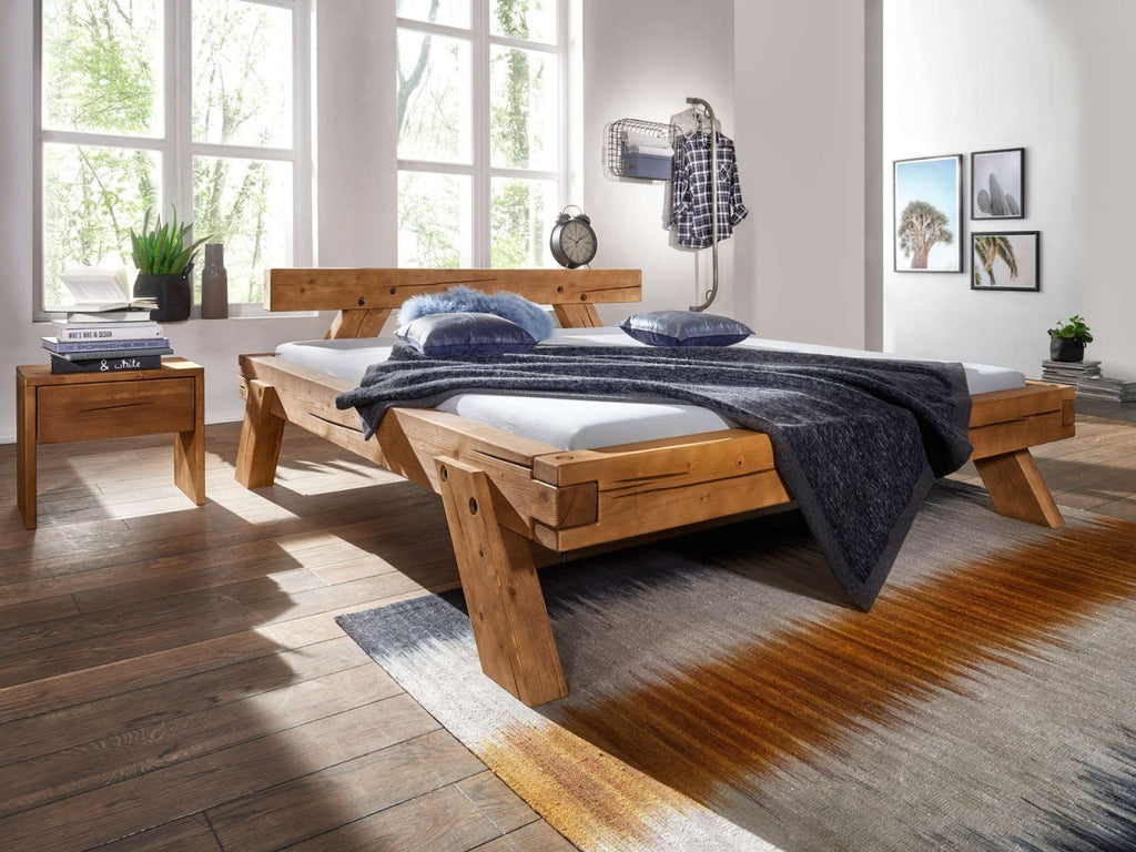 Balkenbett Casaletta Massivholz 180 x 200 cm Pinie Nordica
