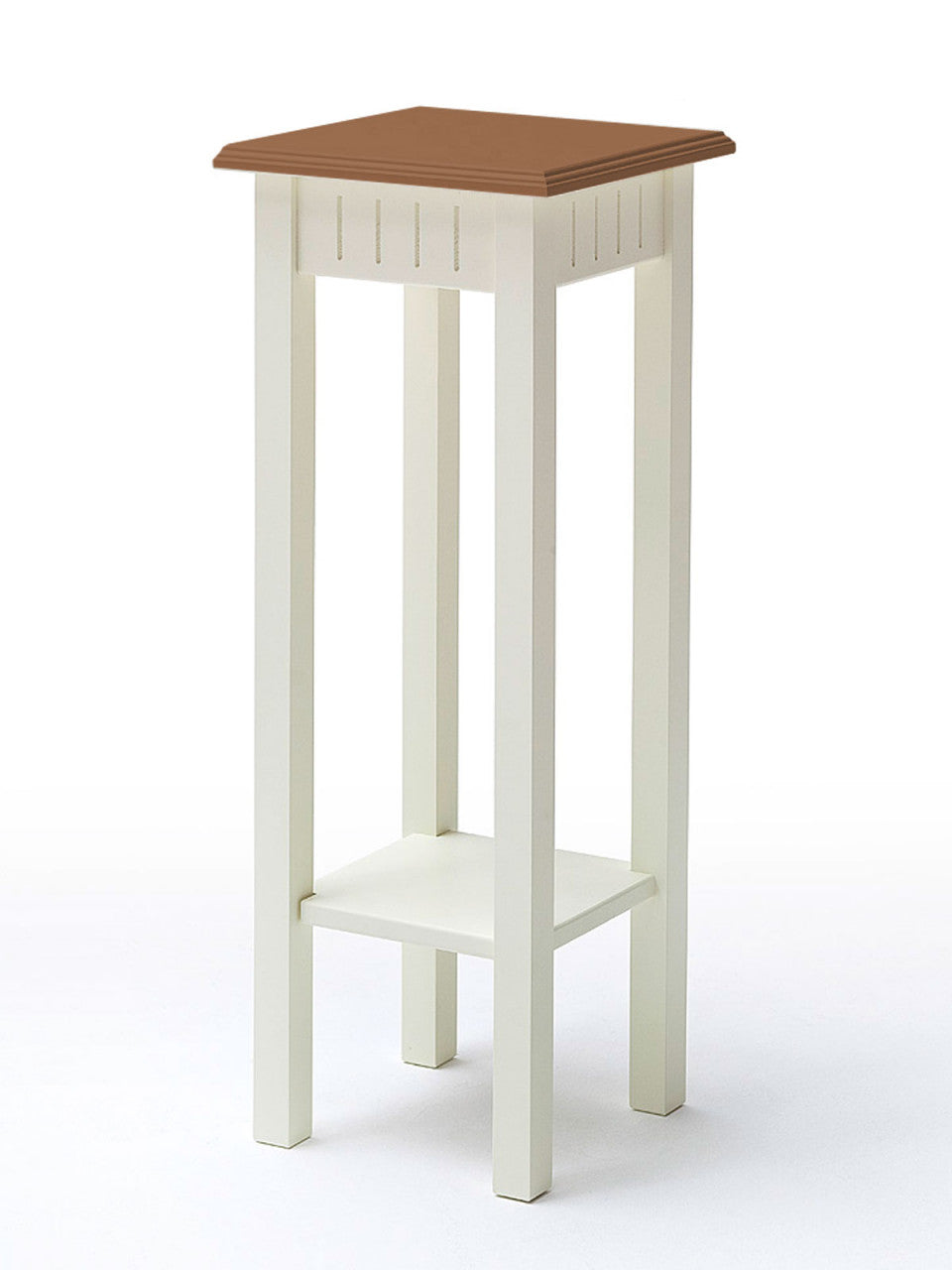 Blumenständer Blumensäule Novara in Höhen 40/60/80cm weiß massiv Groß 30 x 80 x 30 cm