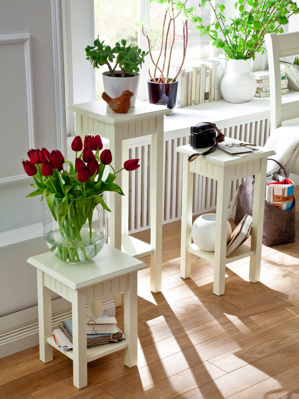 Blumenständer Blumensäule Padua in 3 Größen Pinie Nordica massiv