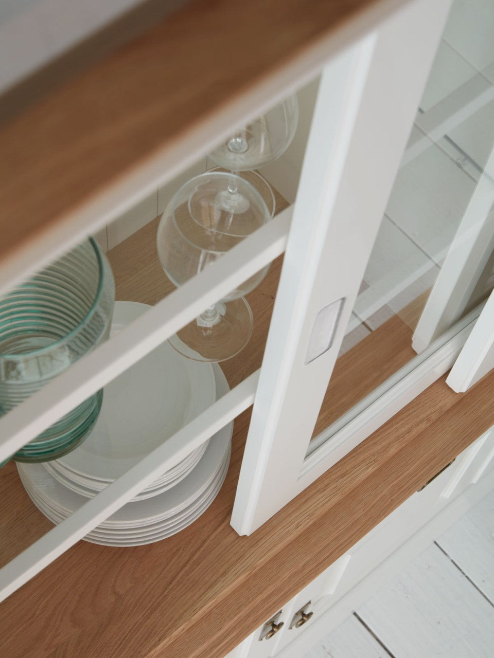 Büffet Sideboard mit Aufsatz Novara 5-türig 2 Schubladen weiß massiv