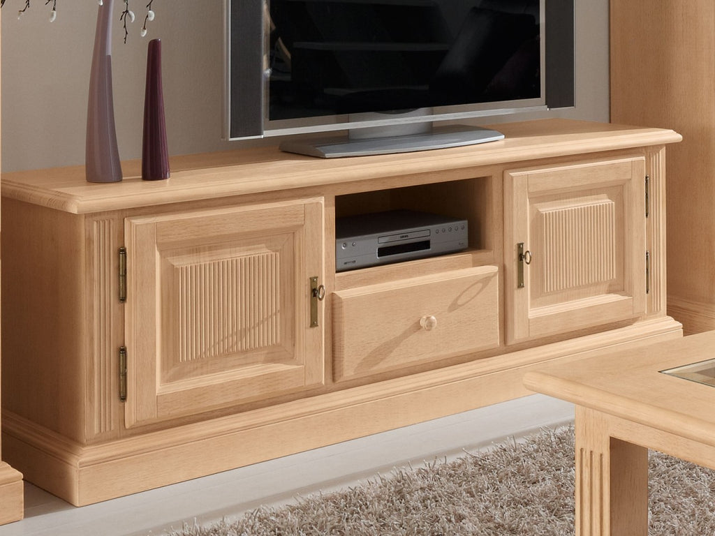 Wohnwand Wohnzimmer Schrank Set Casapino 5-teilig 2 Vitrinen TV-Schrank 2 Wandborde