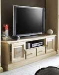 TV Lowboard Fernsehschrank Casapino 190 cm 2 Holztüren 2 Schubladen 1 offenes Fach Pinie massiv