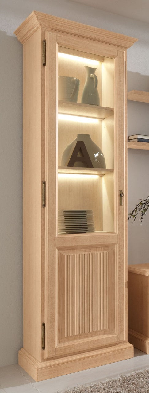 Wohnwand Wohnzimmer Schrank Set Casapino 5-teilig 2 Vitrinen TV-Schrank 2 Wandborde