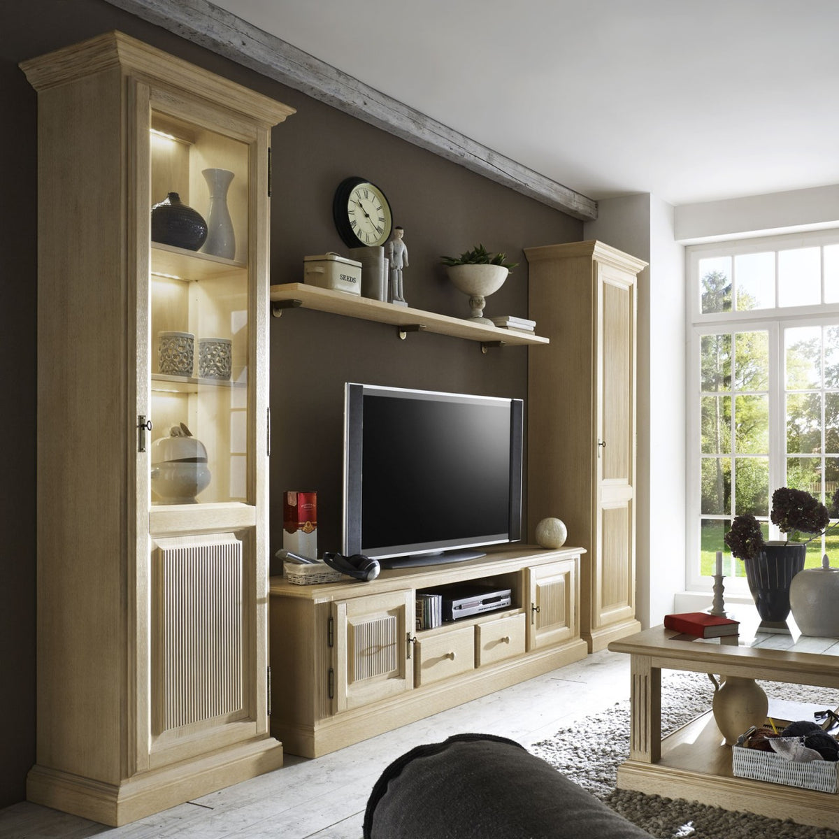 Wandregal Wandbord Bücher Regal Bücherbord Casapino 141/170 cm breit Pinie massiv 170 cm breit