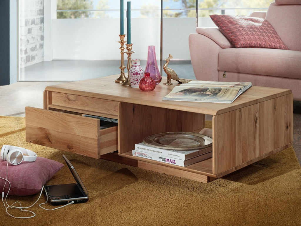 Couchtisch Massivholz B 110 x 70 cm Bergeiche Wildeiche massiv