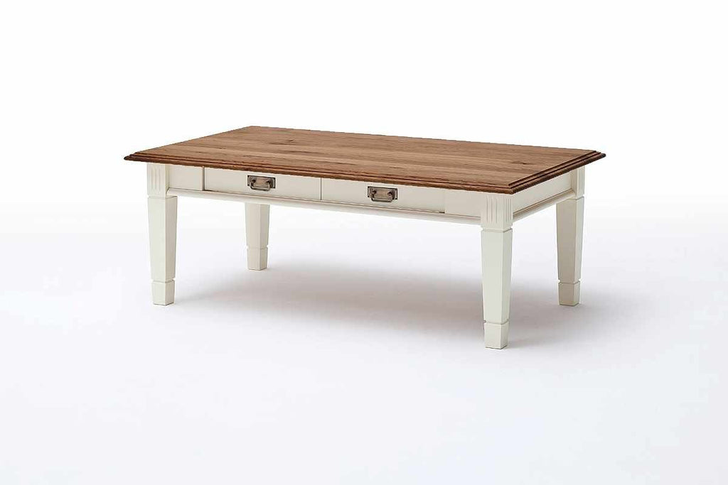 Couchtisch Wohnzimmertisch Padua 130x75cm mit Schublade massiv