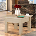 Couchtisch quadratisch 70x70 cm Beistelltisch Duett mit Schublade und fester Platte Pinie massiv Pinie karamell