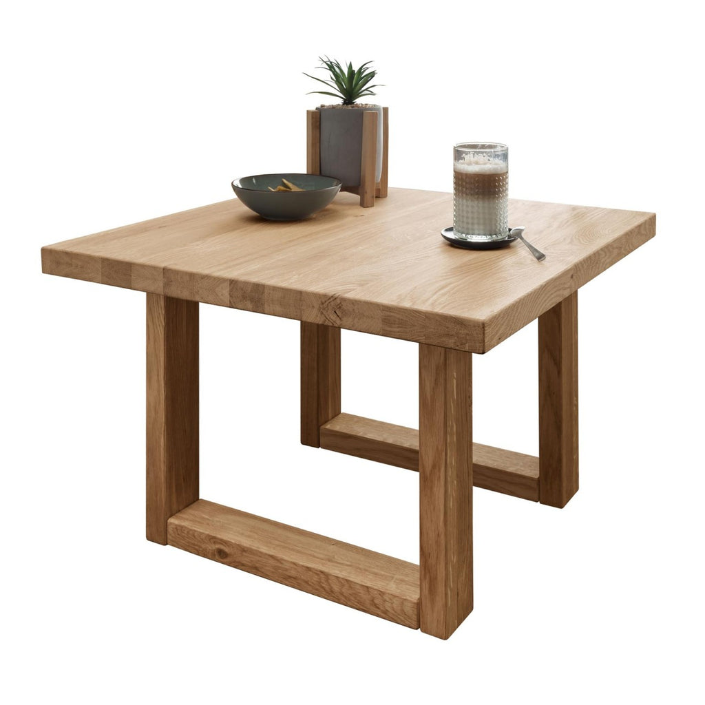 Couchtisch Massivholz Wohnzimmer Tisch 70x70cm Faro Wildeiche massiv