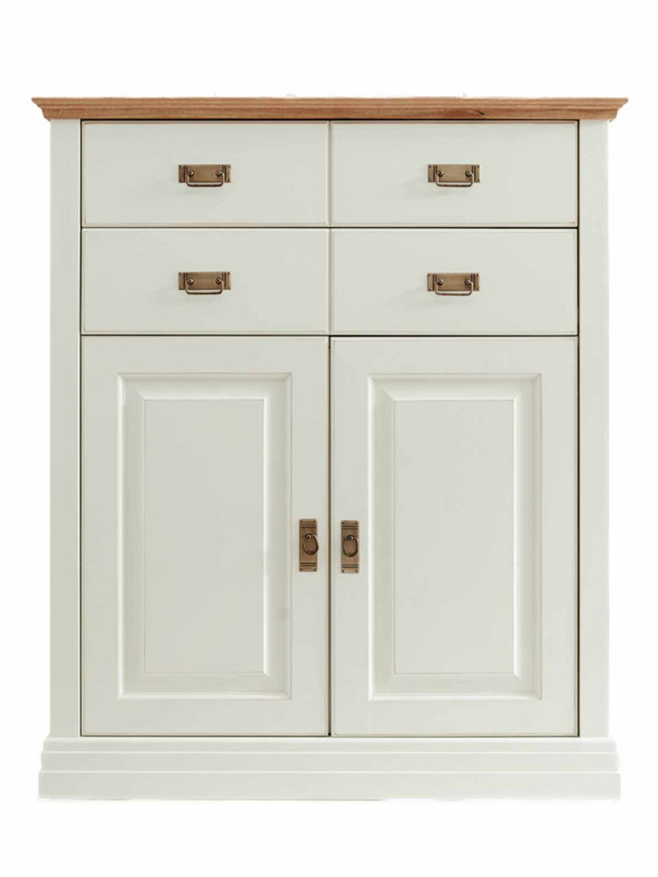 Highboard Dreams 2 Schubladen und 2 Türen Absetzung Wildeiche
