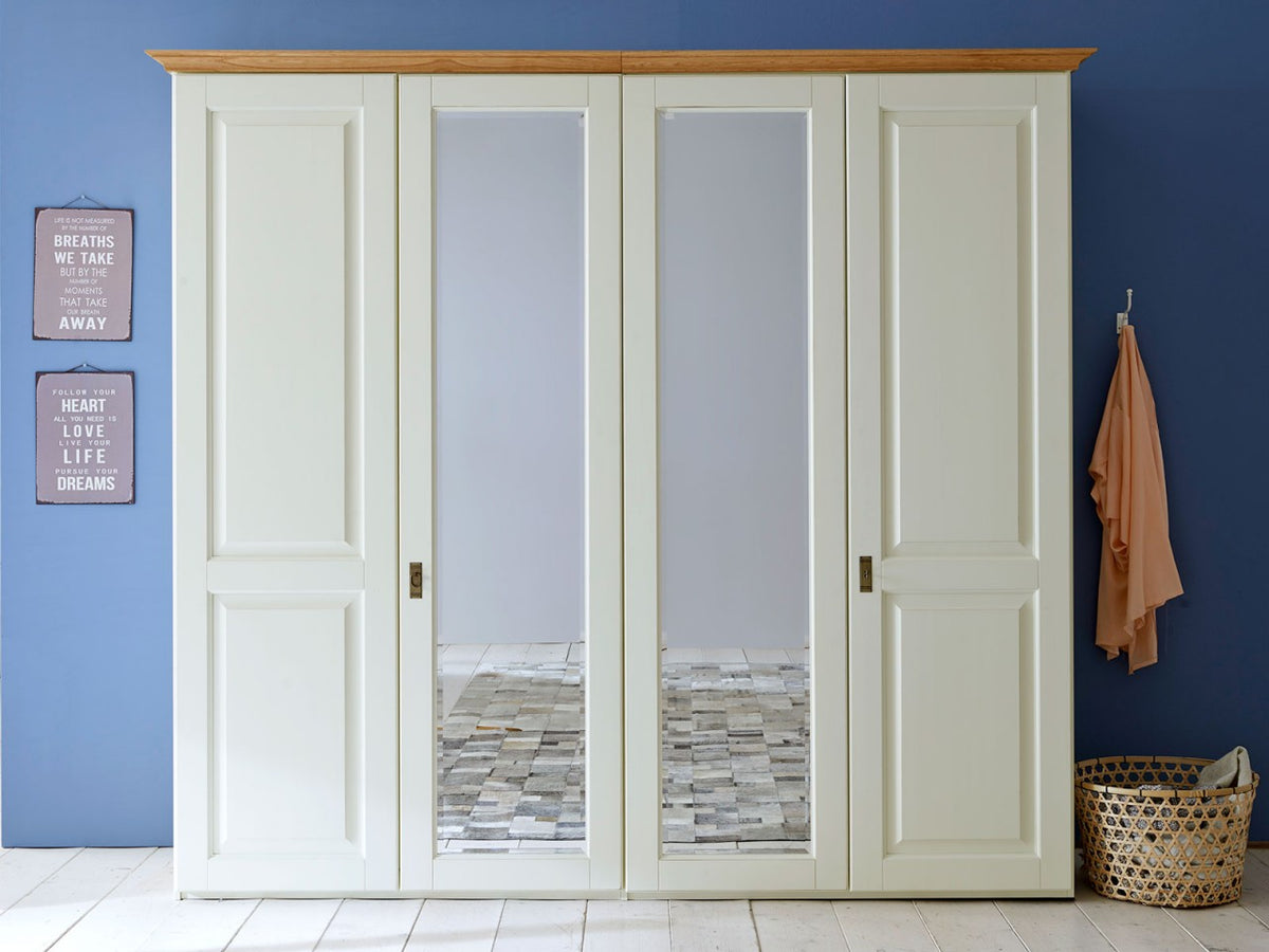 Spiegeltüren-Kleiderschrank Dreams 3/4/5/6-türig, Höhe 228 cm, Absetzung Wildeiche Breite 213 cm