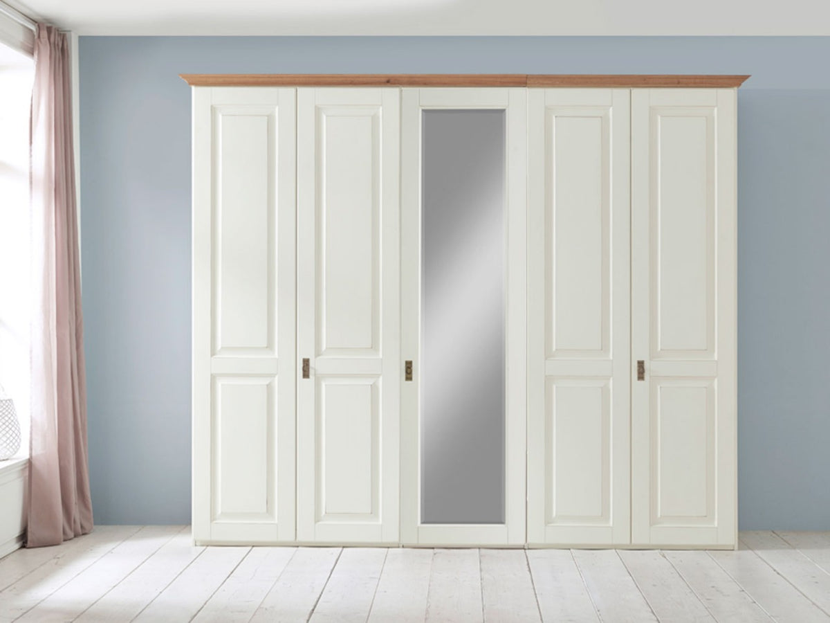 Spiegeltüren-Kleiderschrank Dreams 3/4/5/6-türig, Höhe 228 cm, Absetzung Wildeiche Breite 263 cm