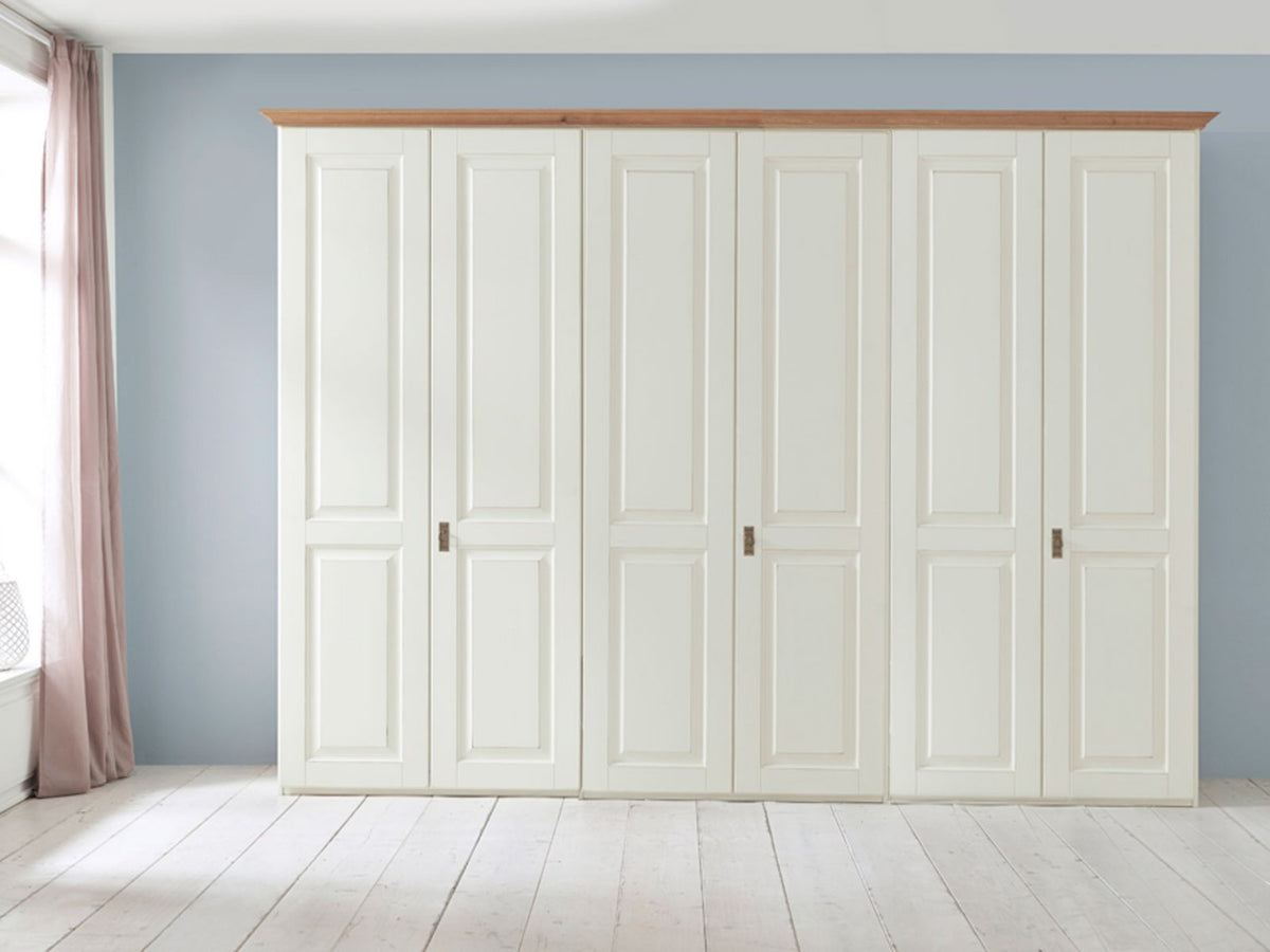 Kleiderschrank Dreams 2/3/4/5/6-türig, Höhe 228 cm, mit Holztüren, Absetzung Wildeiche Breite 313 cm
