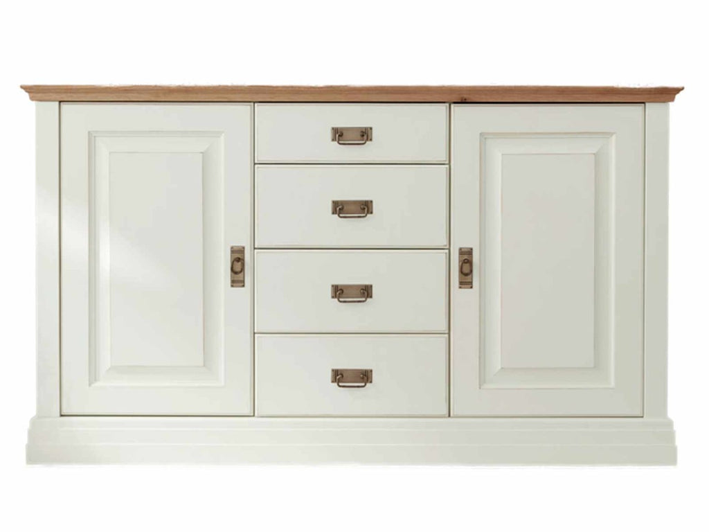 Sideboard Dreams 4 Schubladen und 2 Türen Absetzung Wildeiche
