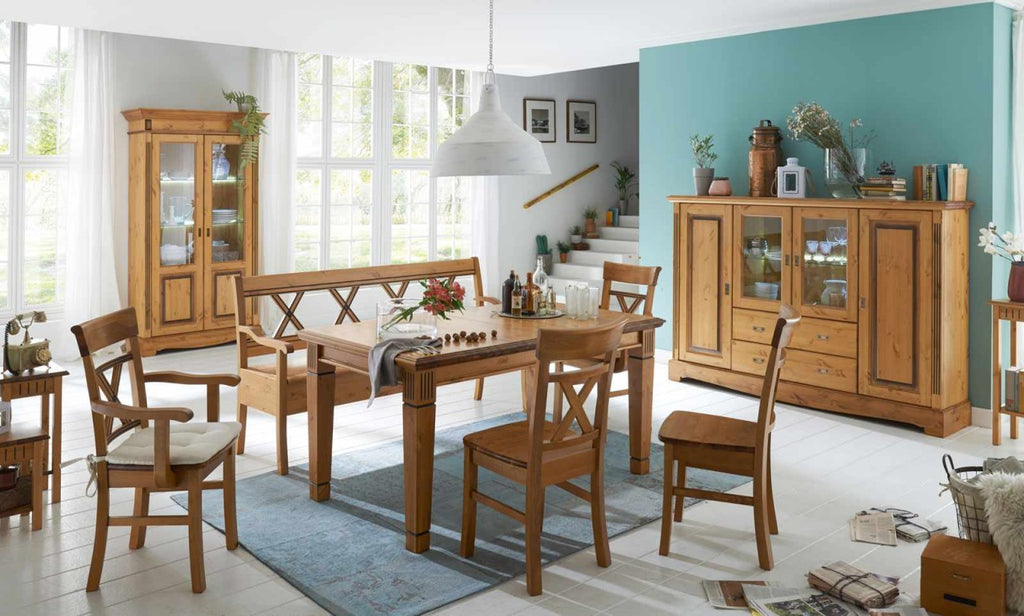 Truhenbank Sitzbank Florenz B 150/180 H 95 T 62 cm Pinie Nordica massiv