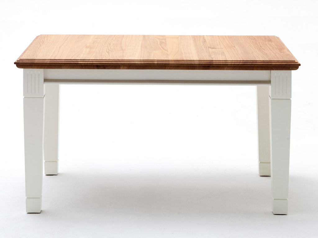 Esstisch Küchen-Tisch Novara 140/160/180x95cm weiß Wildeiche massiv
