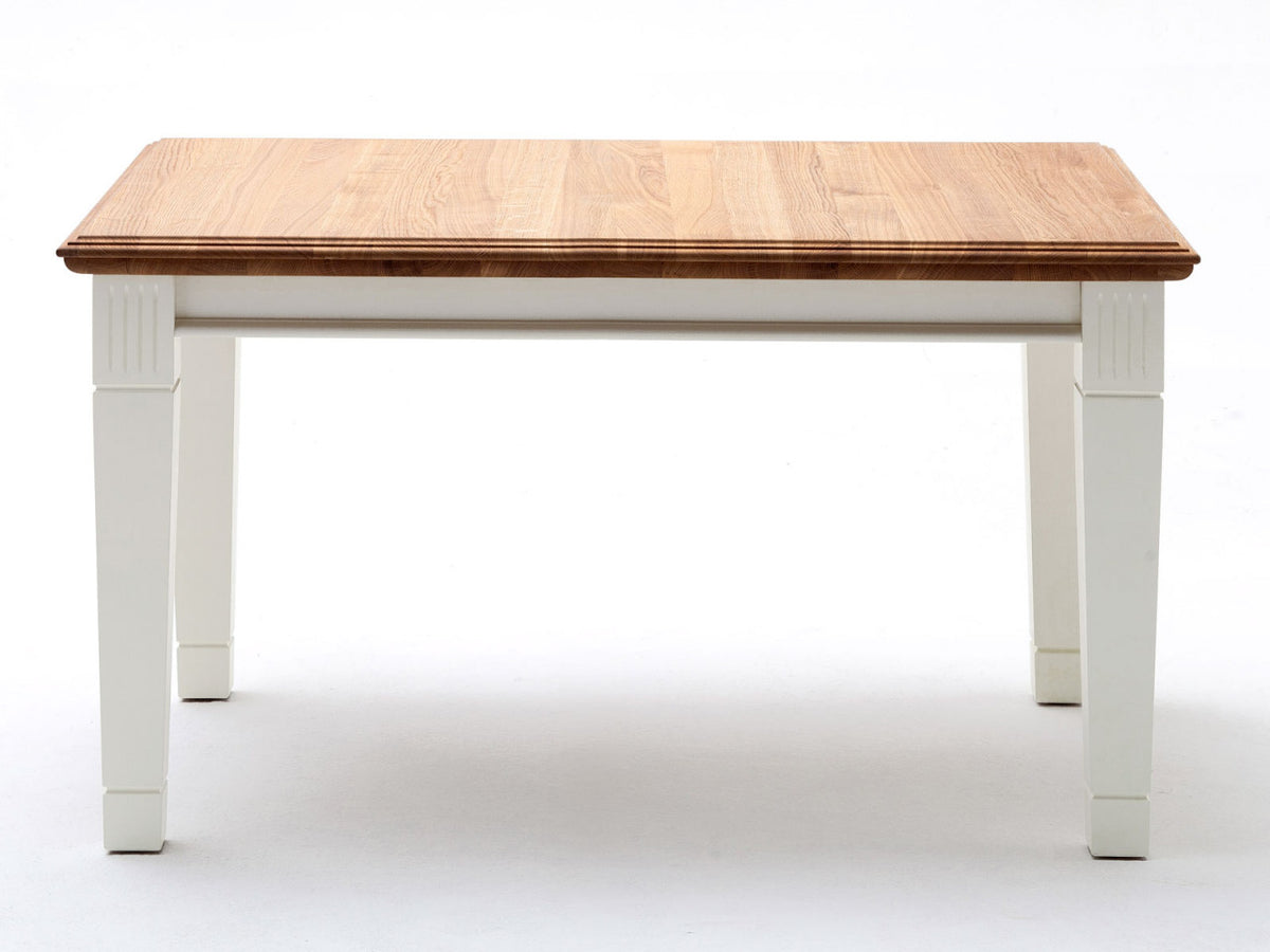 Esstisch Küchen-Tisch Novara 140/160/180x95cm weiß Wildeiche massiv