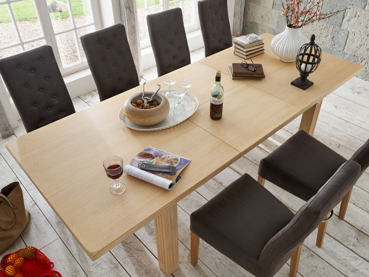 Esszimmer-Tisch Esstisch Massivholz-Tisch 160/180 x 90/95 cm Casapino mit/ohne Auszug Pinie massiv
