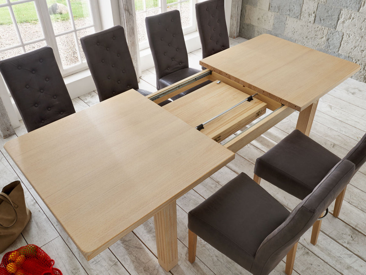 Esszimmer-Tisch Esstisch Massivholz-Tisch 160/180 x 90/95 cm Casapino mit/ohne Auszug Pinie massiv