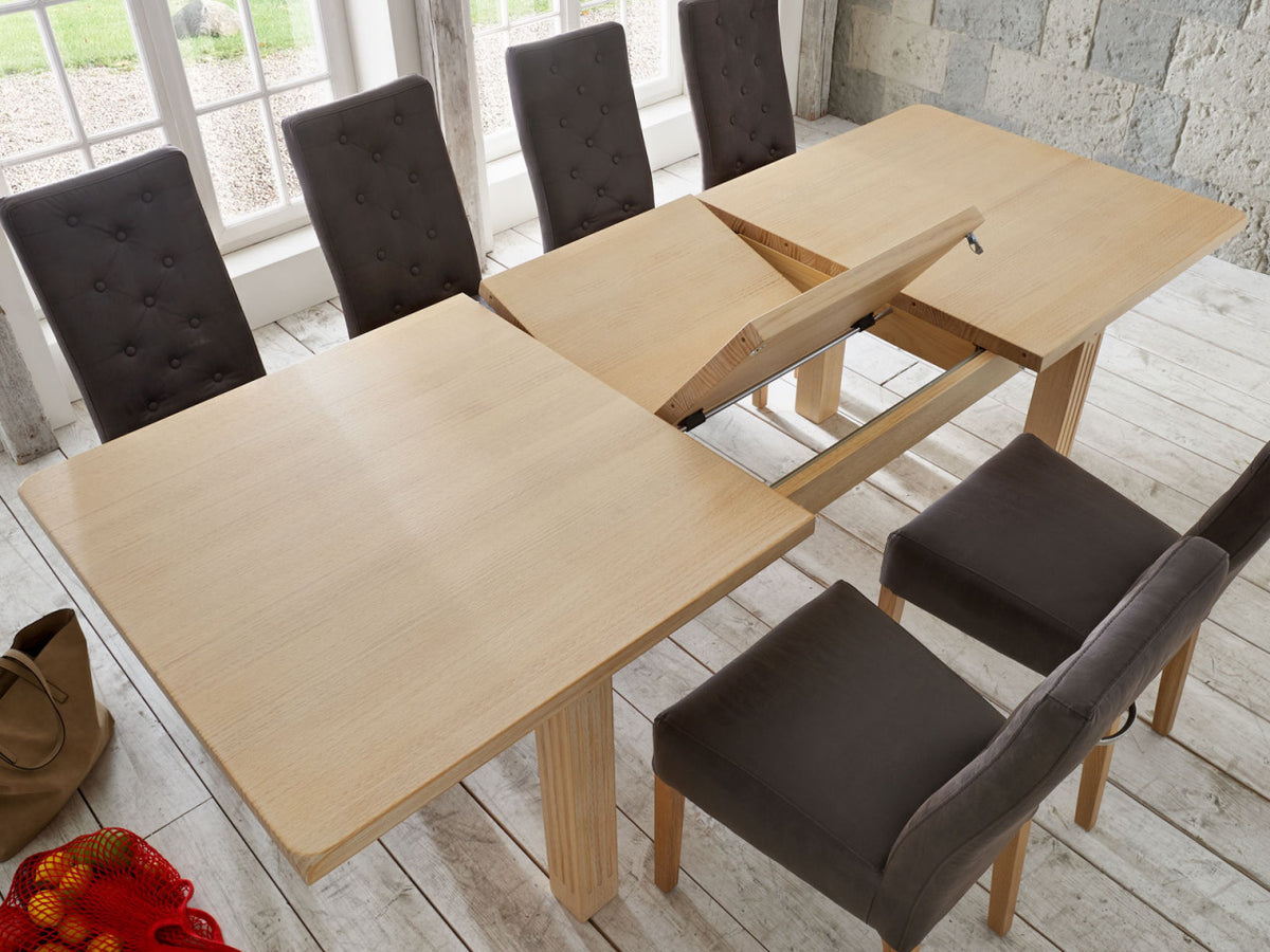 Esszimmer-Tisch Esstisch Massivholz-Tisch 160/180 x 90/95 cm Casapino mit/ohne Auszug Pinie massiv