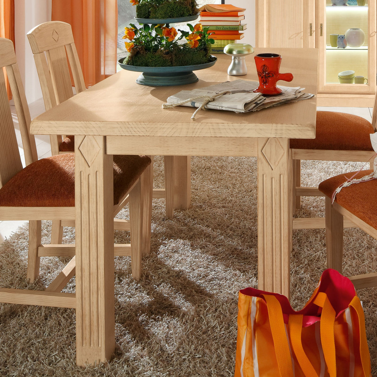 Esszimmer-Tisch Esstisch Massivholz-Tisch 160/180 x 90/95 cm Casapino mit/ohne Auszug Pinie massiv 160 x 90 cm