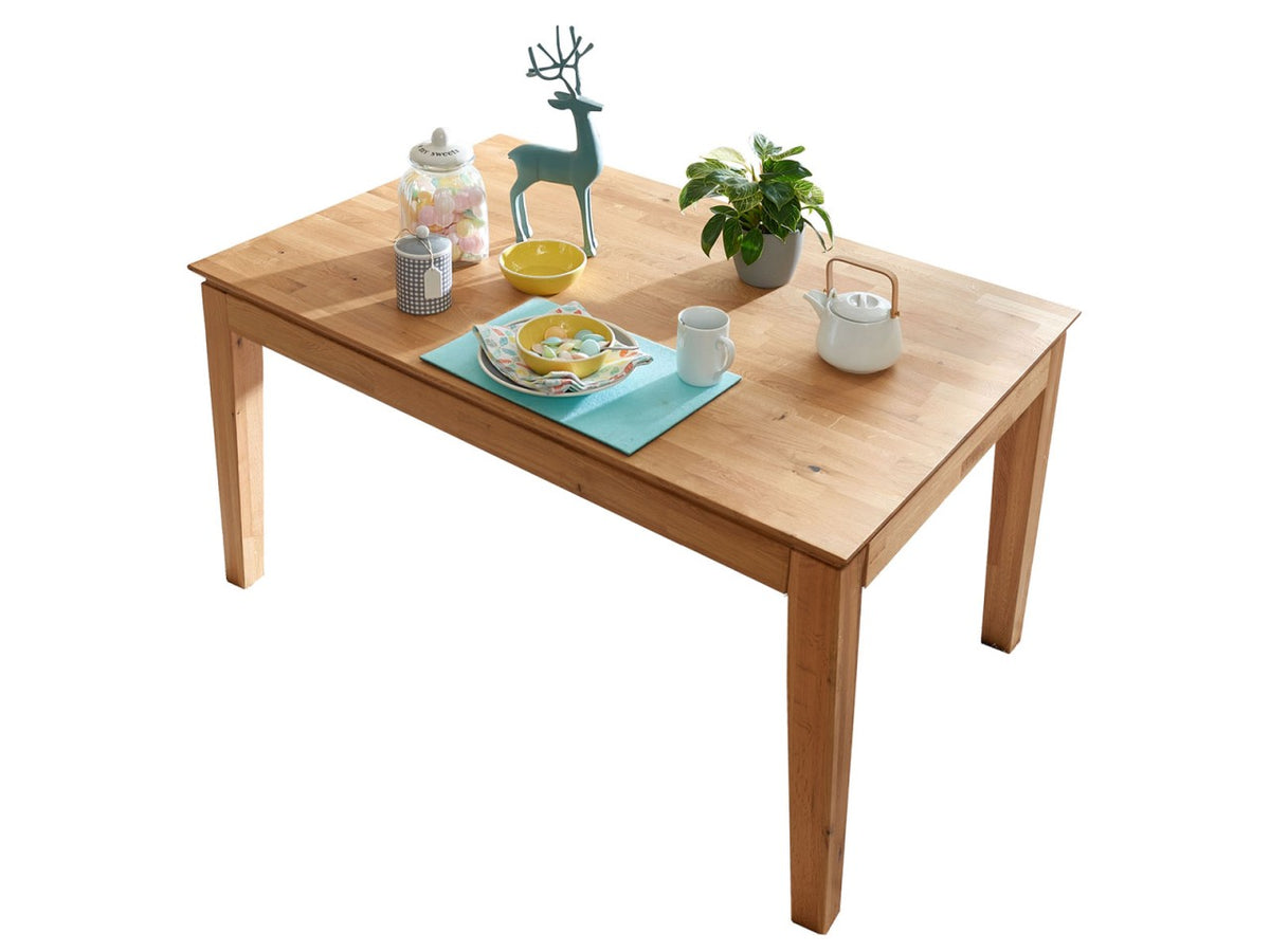 Esstisch Massivholz 120/140/160cm ausziehbar Reno Wildeiche 140 x 90 cm