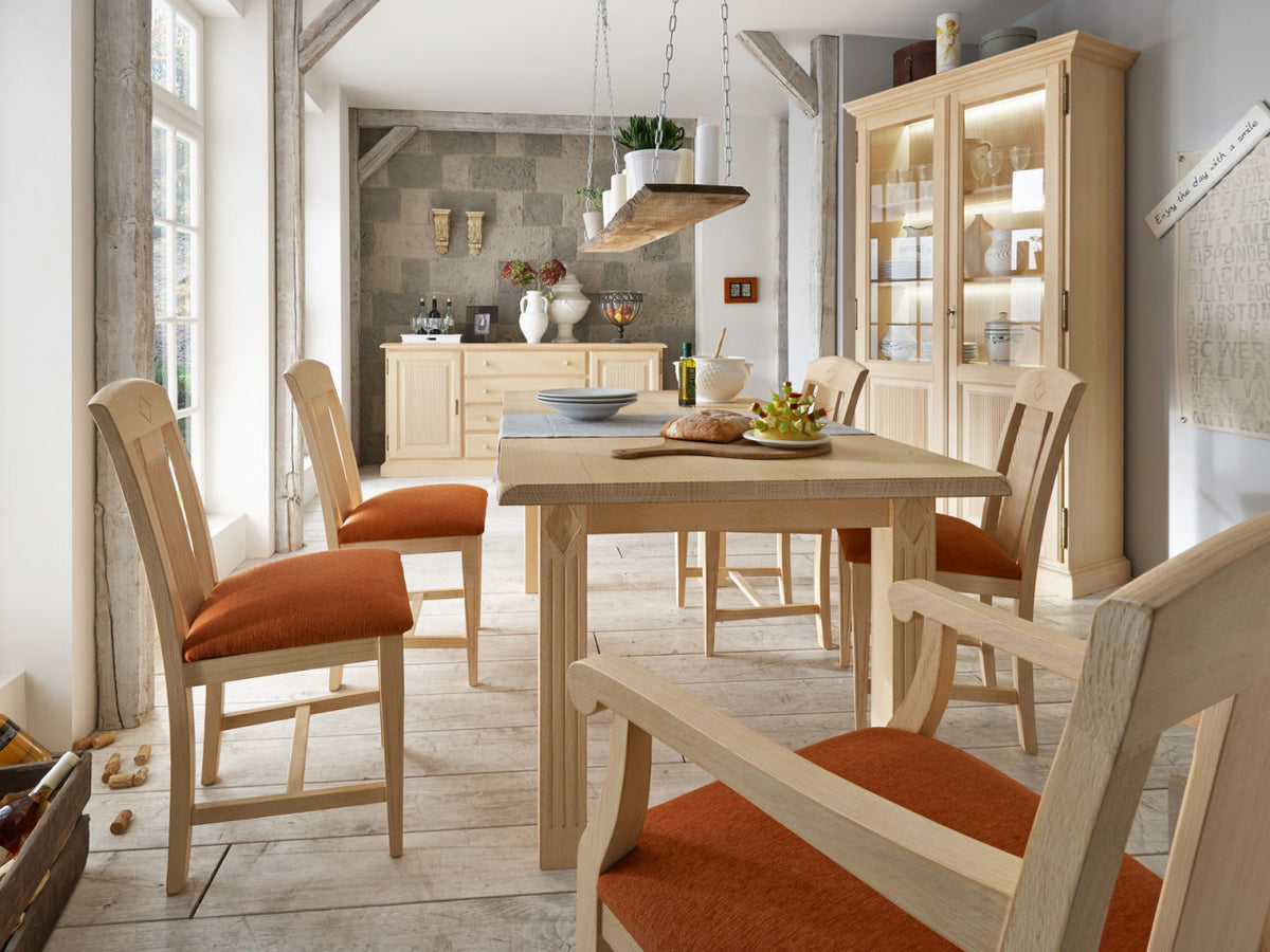 Esszimmer-Tisch Esstisch Massivholz-Tisch 160/180 x 90/95 cm Casapino mit/ohne Auszug Pinie massiv 180 x 95 cm