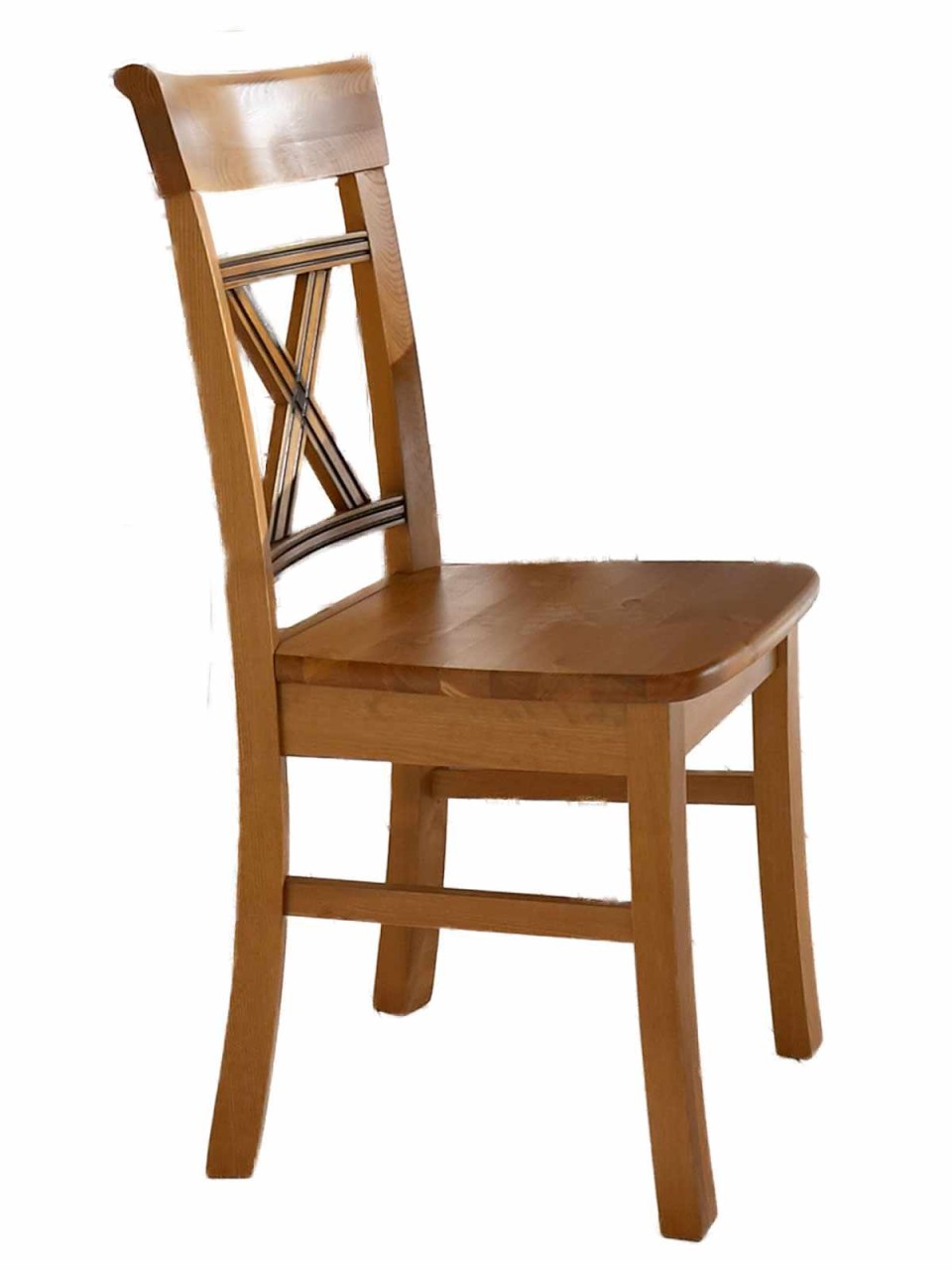 Esszimmer Stuhl ohne Armlehnen Florenz mit Massivholz-Sitzfläche ohne Sitzkissen
