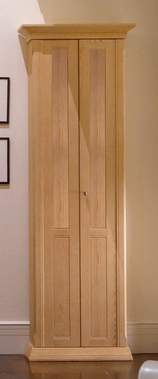 Garderobenschrank Vienna B 76 x H 210 cm, Pinie massiv Pinie natur gebürstet