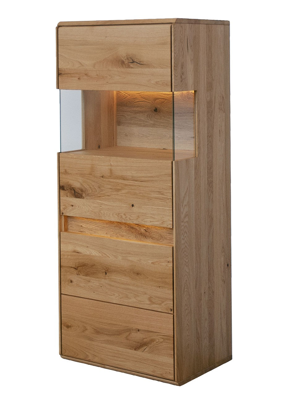 Highboard Bergeiche Wildeiche B63H152cm halbhoch