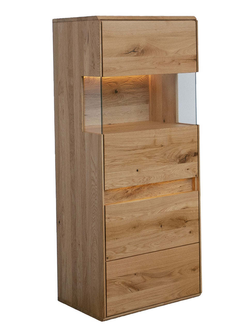 Highboard Bergeiche Wildeiche B63H152cm halbhoch