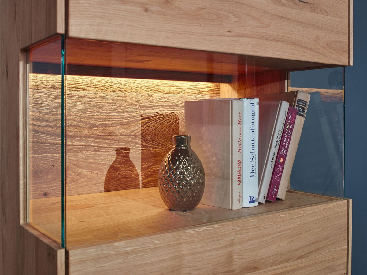 Highboard Bergeiche Wildeiche 6-türig Massivholz Hochanrichte Buffet