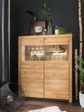 Highboard Massivholz B118 H141cm Faro Wildeiche