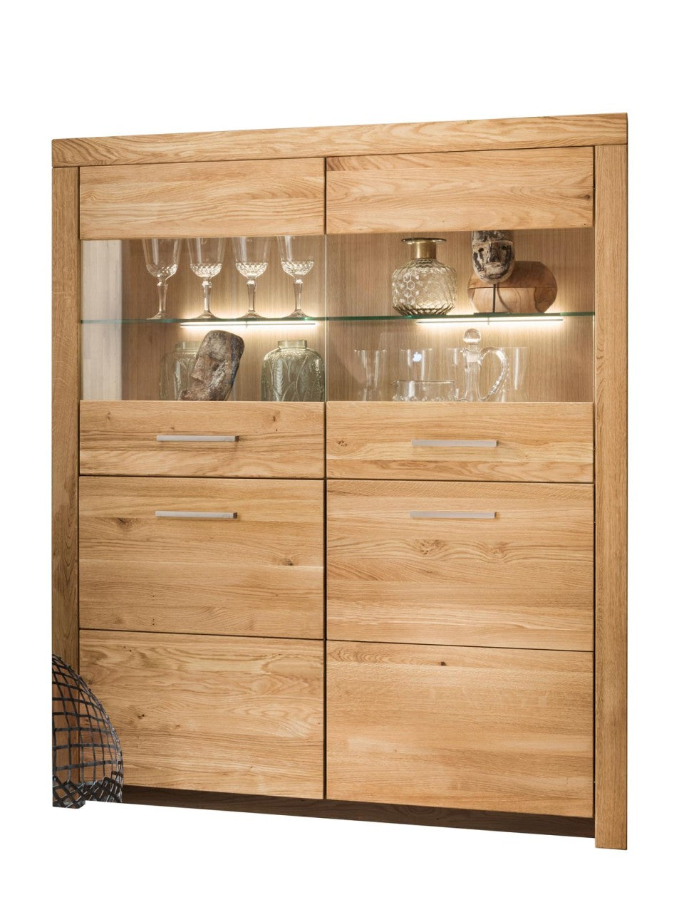 Highboard Massivholz B118 H141cm Faro Wildeiche