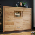 Highboard Massivholz Buffet B170 H141cm Faro Wildeiche massiv
