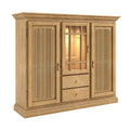 Highboard Hochanrichte Duett B 162 H 136 cm 3 Türen 2 Schubladen Pinie massiv Pinie karamell