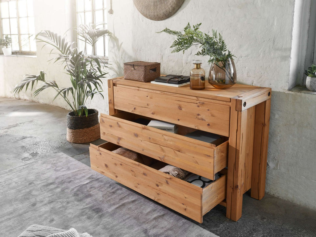 Kommode Sideboard 138 x 88 x 44 cm Schubladen Anrichte Casaletta Pinie Nordica massiv natur