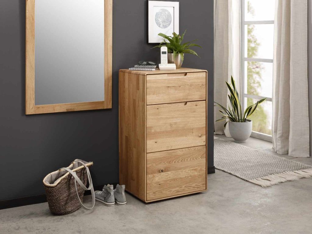 Sideboard Kommode 51x91x40cm Anrichte Fano Massivholz Wildeiche natur