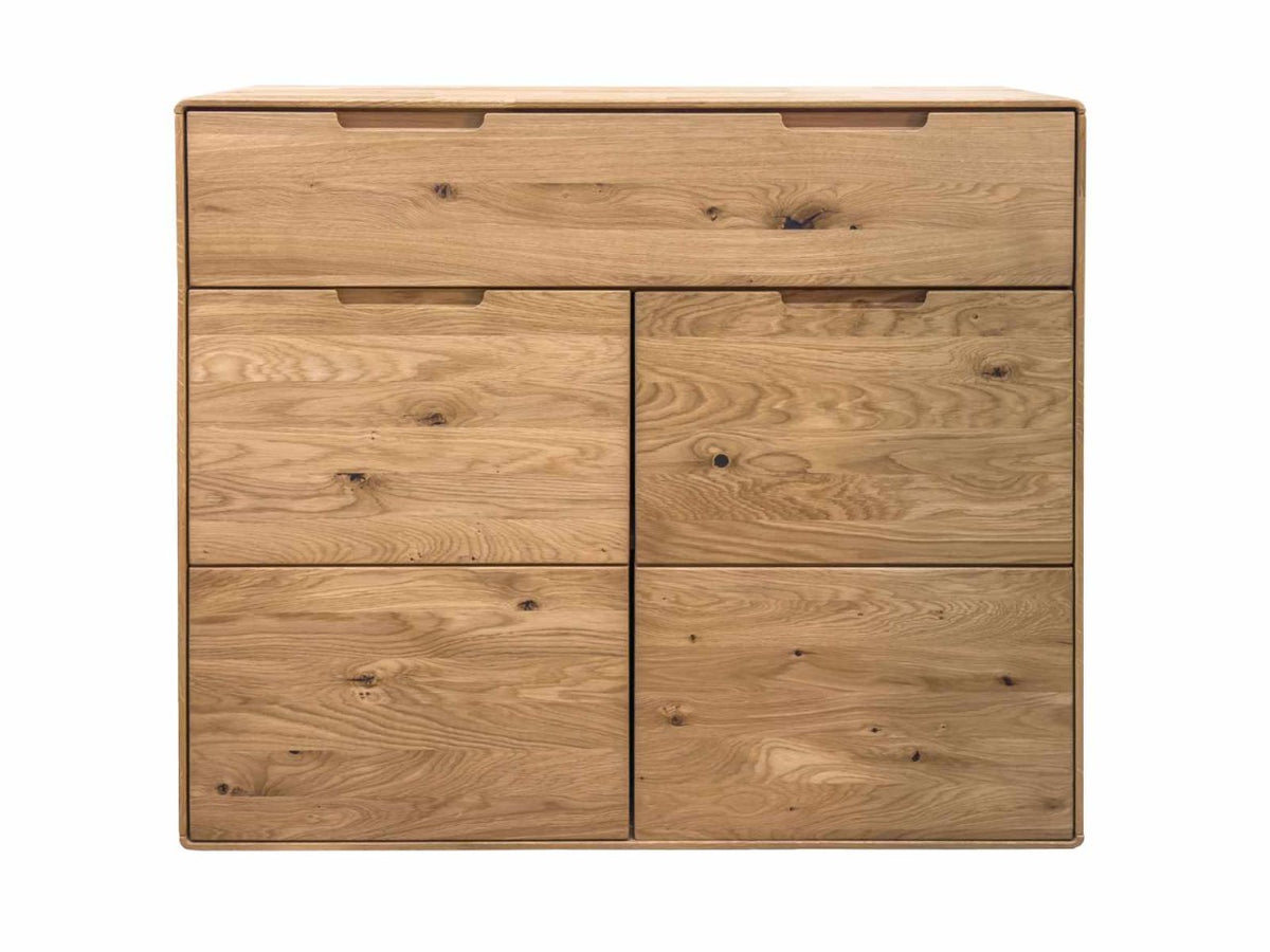 Sideboard Kommode 100x91x40cm Anrichte Fano Massivholz Wildeiche natur